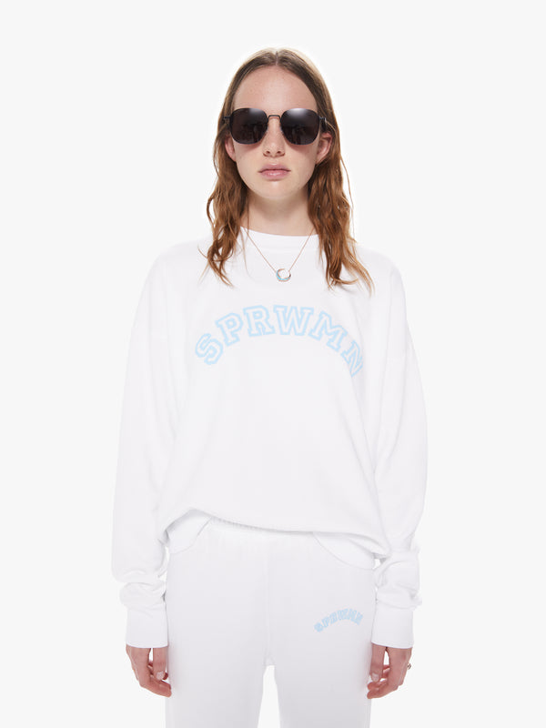 SPRWMN College Logo Sweatshirt - White